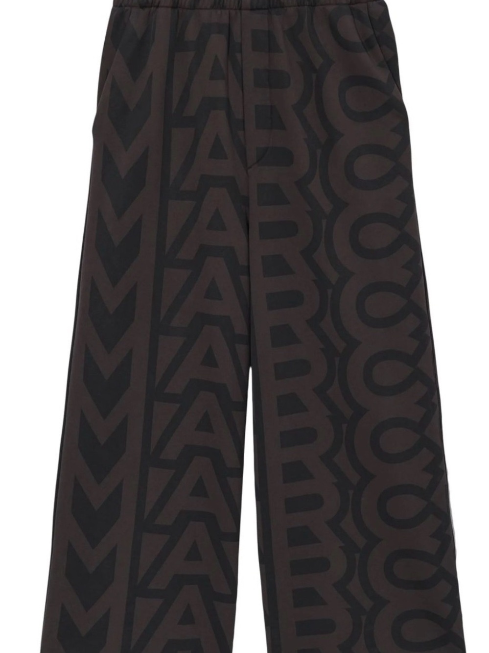 Marc Jacobs Black Wide-Leg Logo-Print Pants